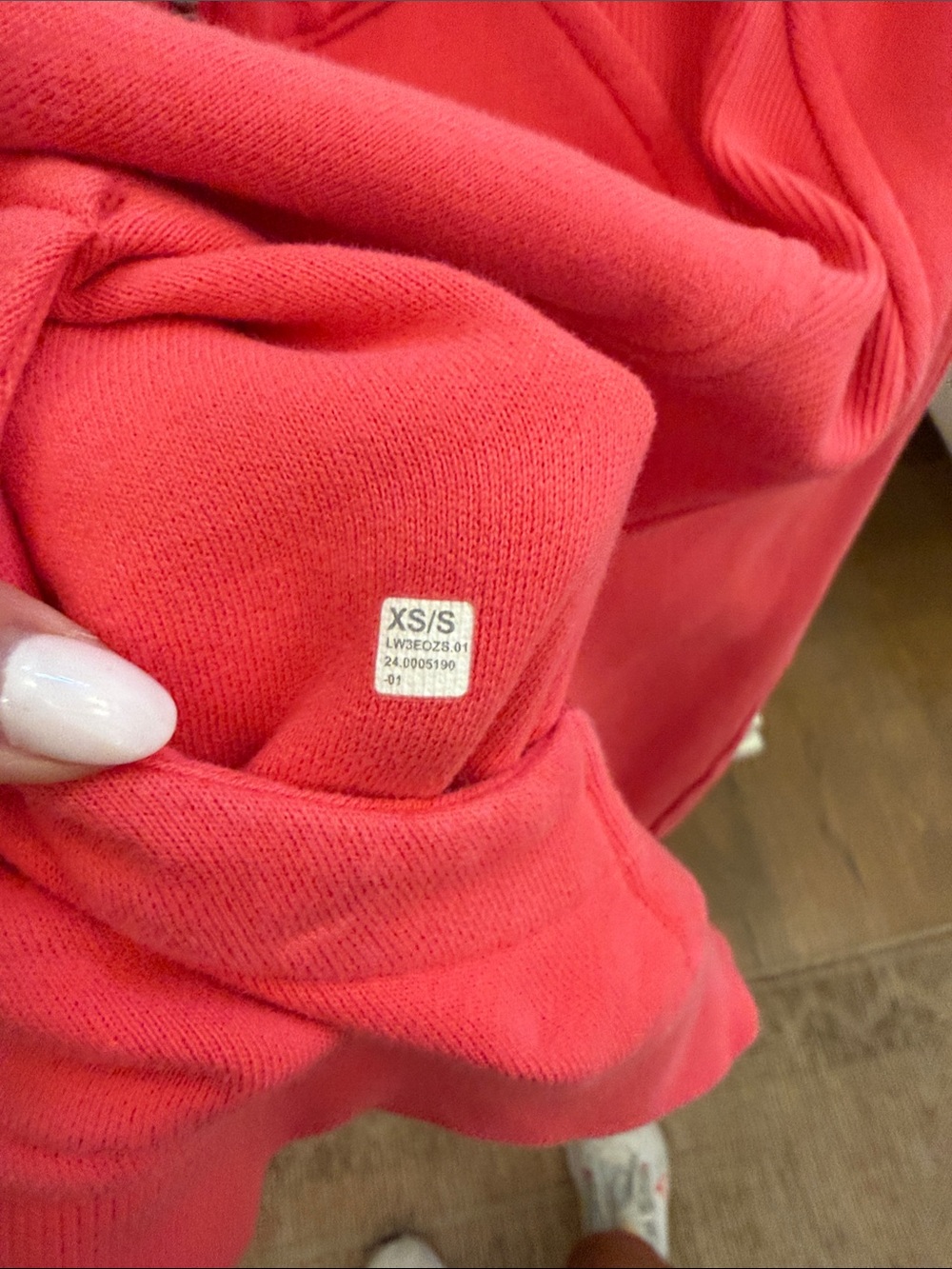 lululemon athletica cropped scuba full zip Coral Pink Hooded Zip Jacket - Picture 4 of 4